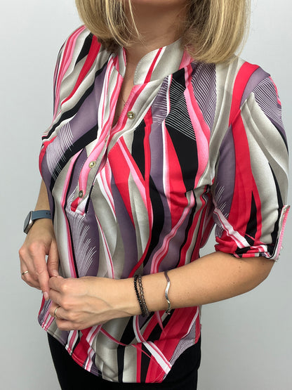 HOLLY stand-up collar blouse