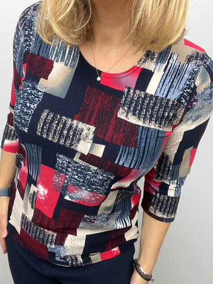 CLEMENTINA peachy feeling style top 3/4 sleeves