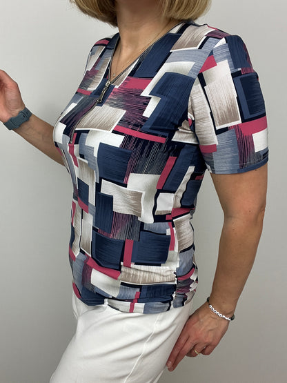 HOPE short sleeve zip top