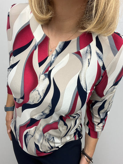 ANGELINA top with mini v-neck