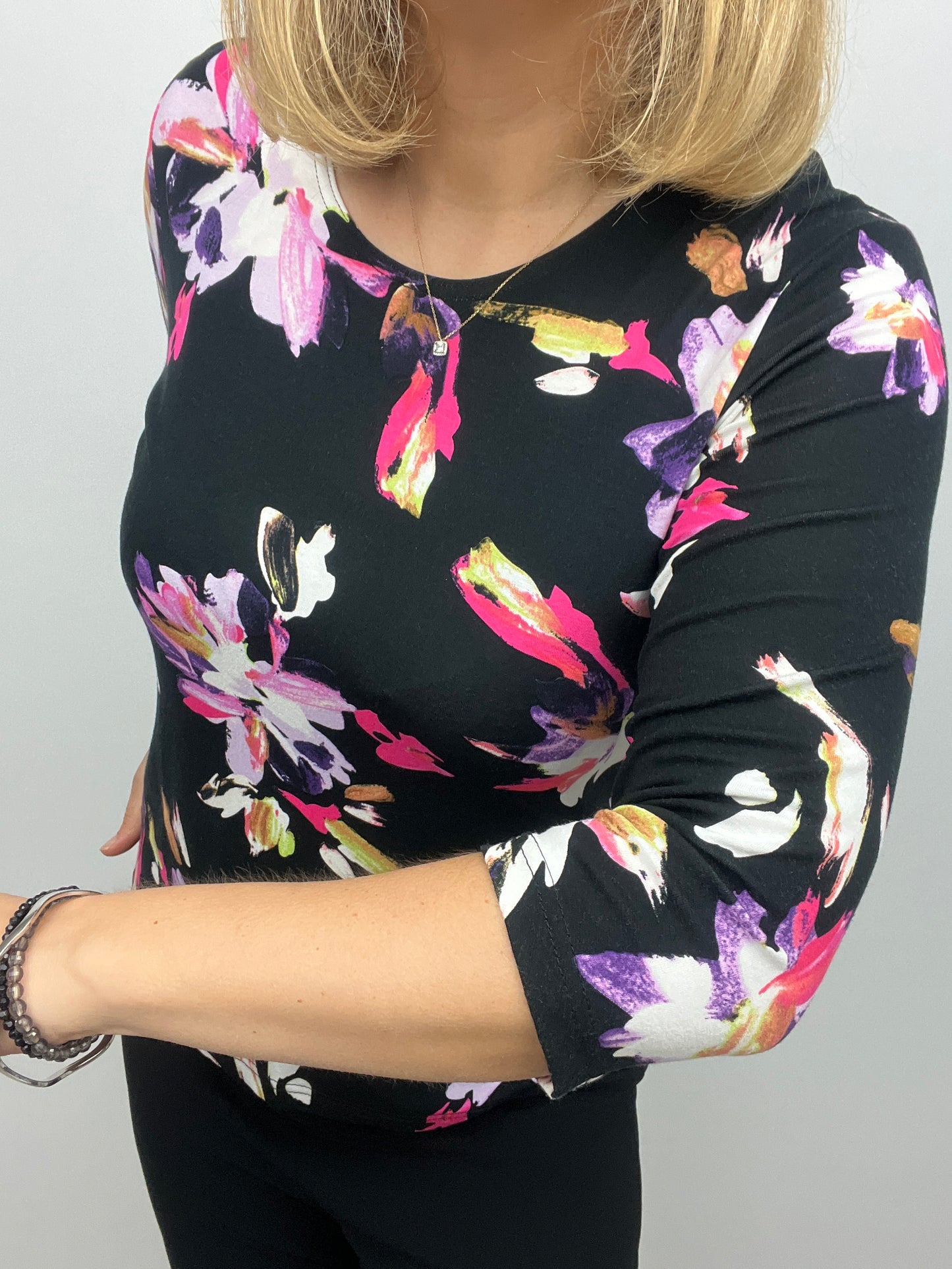 MARTINA cotton feel style top 3/4 sleeves