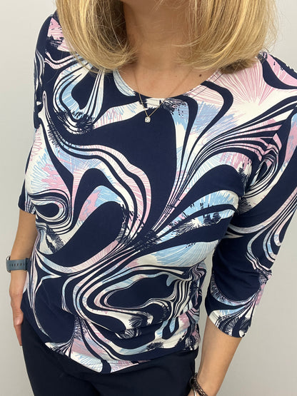 JACKIE peachy feeling style top 3/4 sleeves