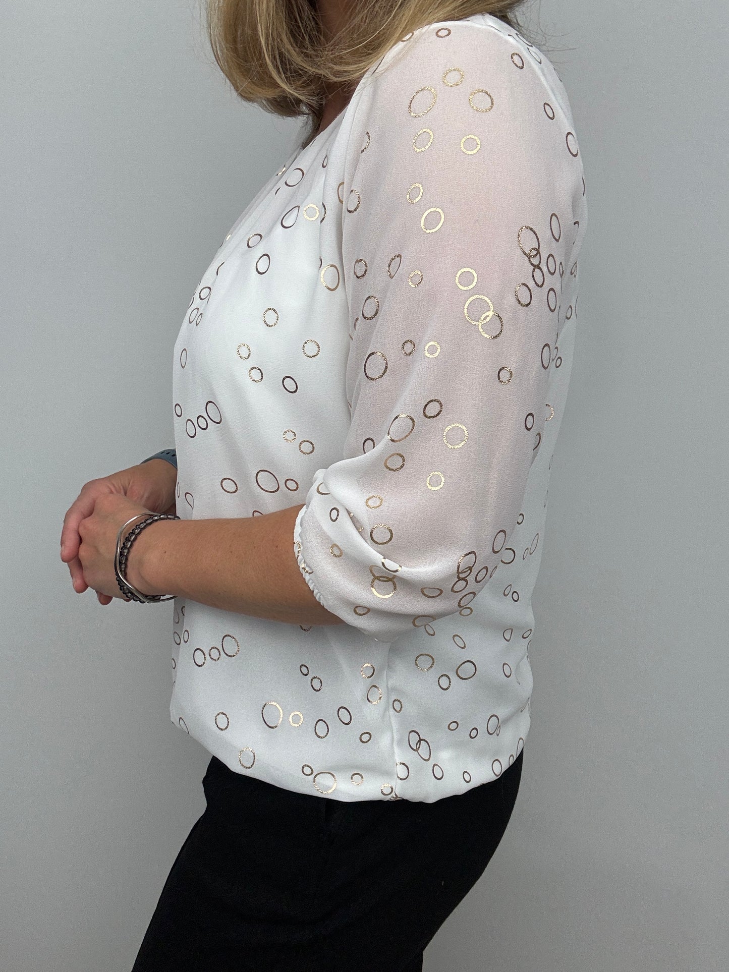 CONNIE top with gently elasticated hem