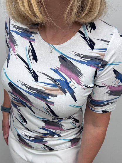 UNA cotton feel style top short sleeve