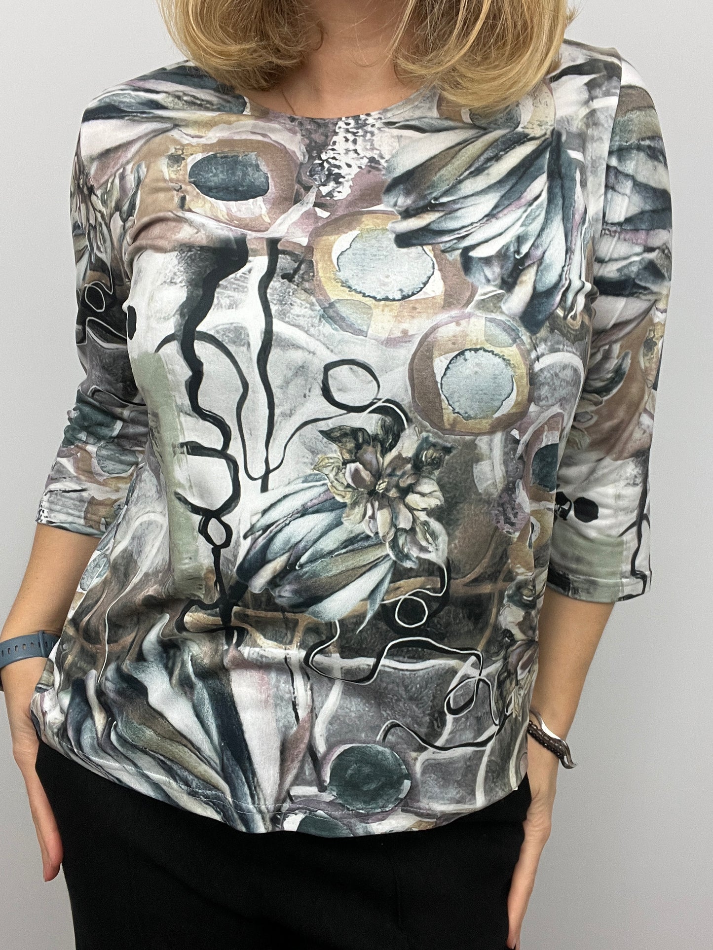 BARBARA peachy feeling style top 3/4 sleeves