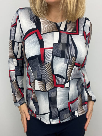 MELANIE fine knit style top long sleeve