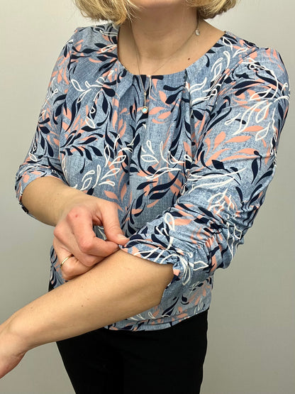 SHARON relaxed fit top with wide band hem