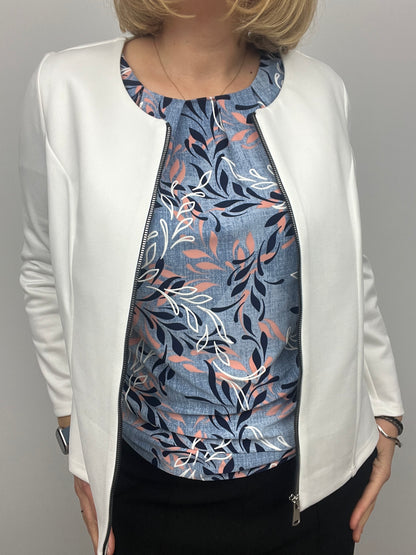 Suedette jacket cream