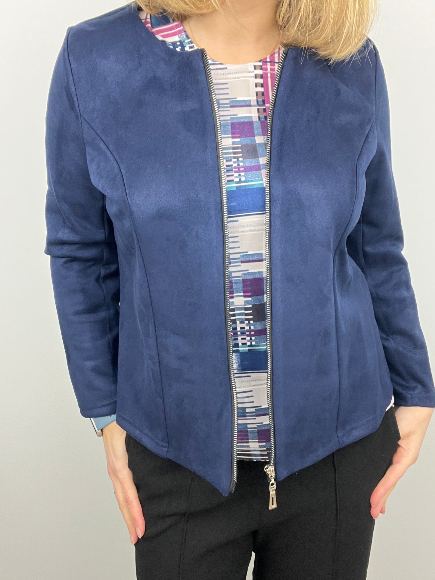Navy Suedette jacket