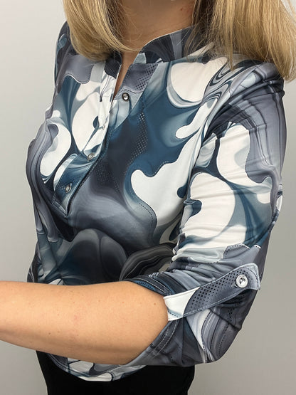 PENELOPE stand-up collar blouse