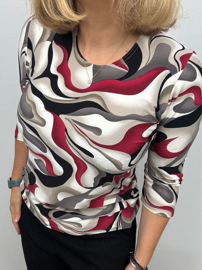 LYNDA peachy feeling style top 3/4 sleeves