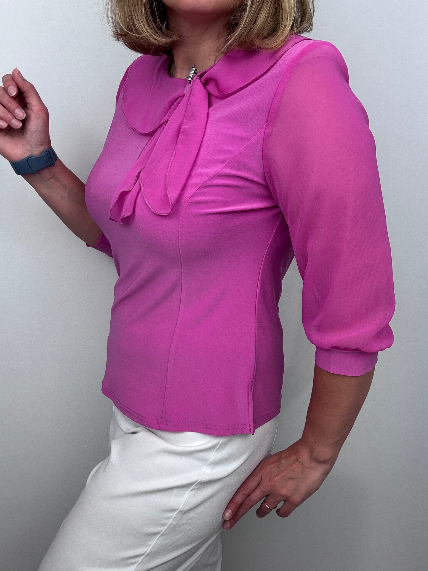 LIZ top with bow detail at neckline