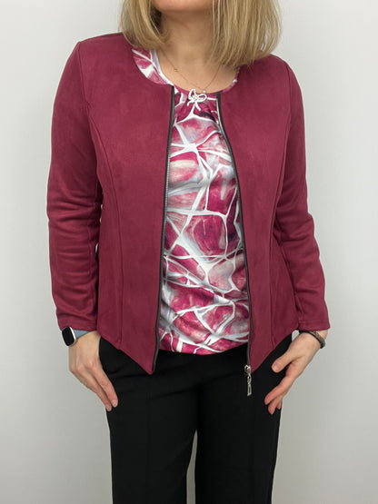 Rich Berry Suedette jacket