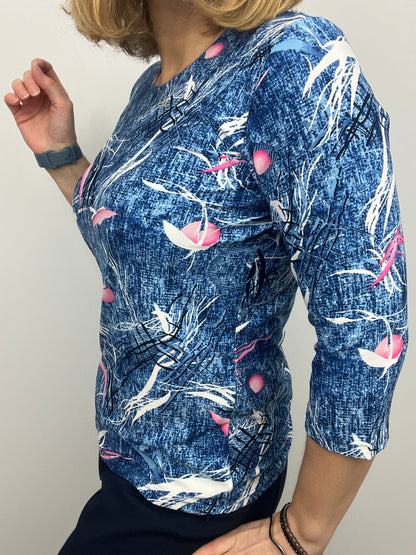 HARPER peachy feeling style top 3/4 sleeves