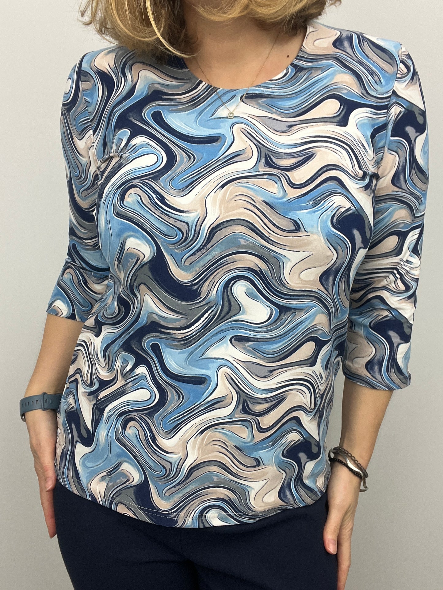 ROBIN peachy feeling style top 3/4 sleeves