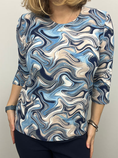 ROBIN peachy feeling style top 3/4 sleeves