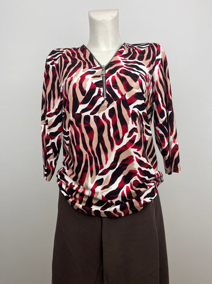 STEPHANIE zip top 3/4 sleeve