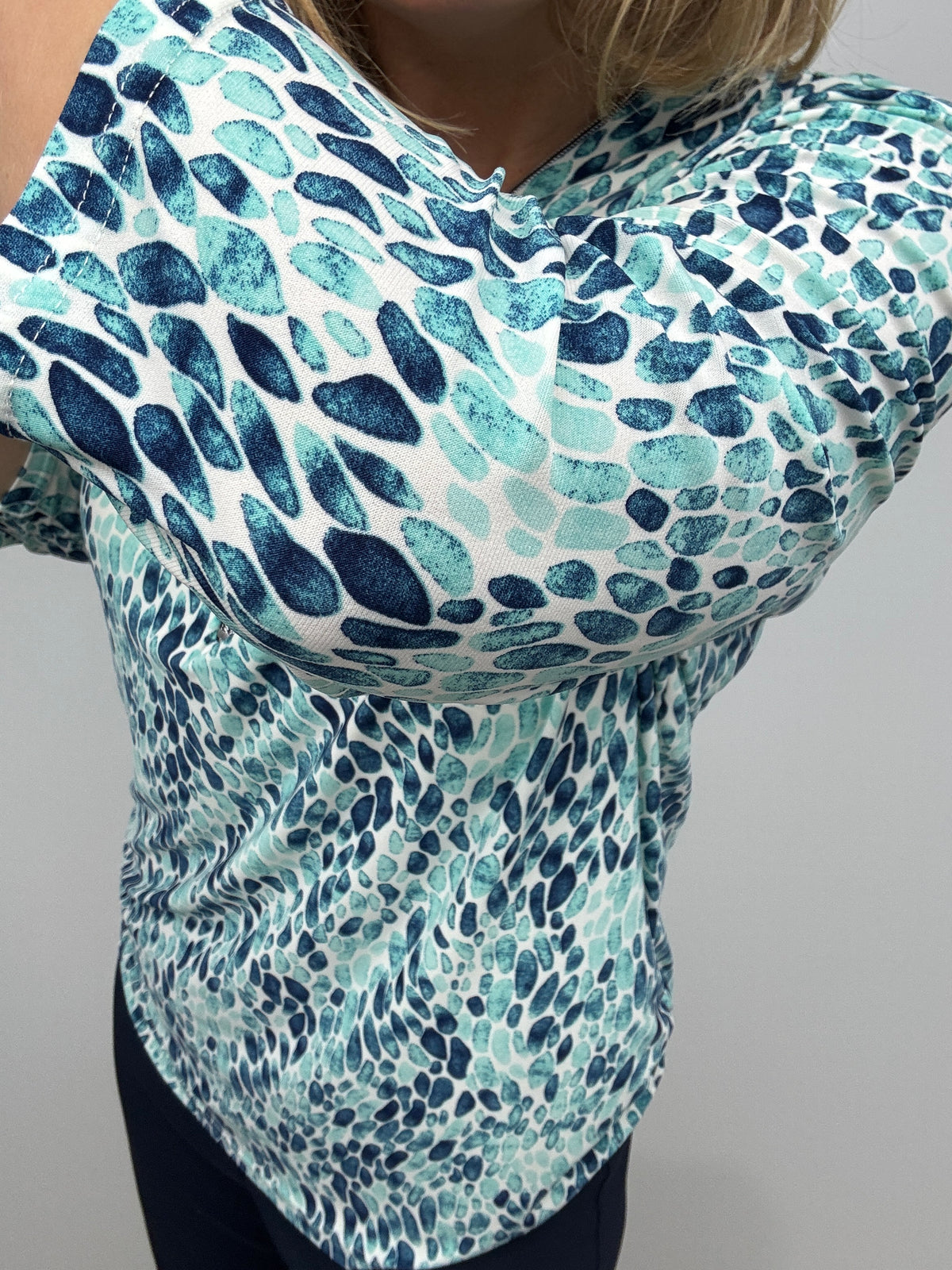 EILEEN 3/4 sleeve zip top