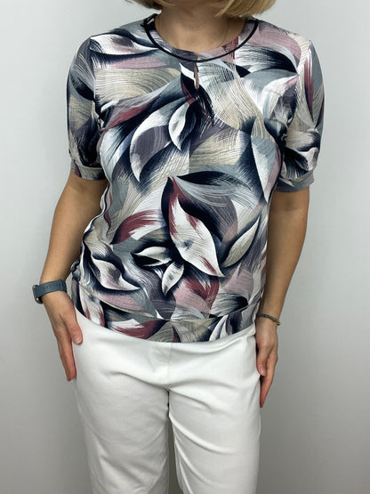 HAZEL short sleeve top with wide band