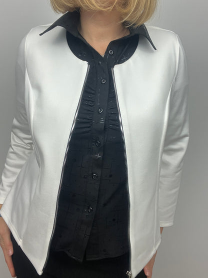 Suedette jacket cream