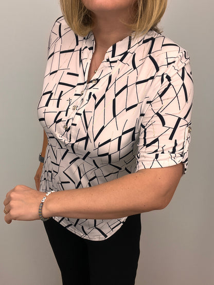 DEBRA stand-up collar blouse