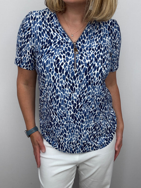 ASTRA short sleeve zip top