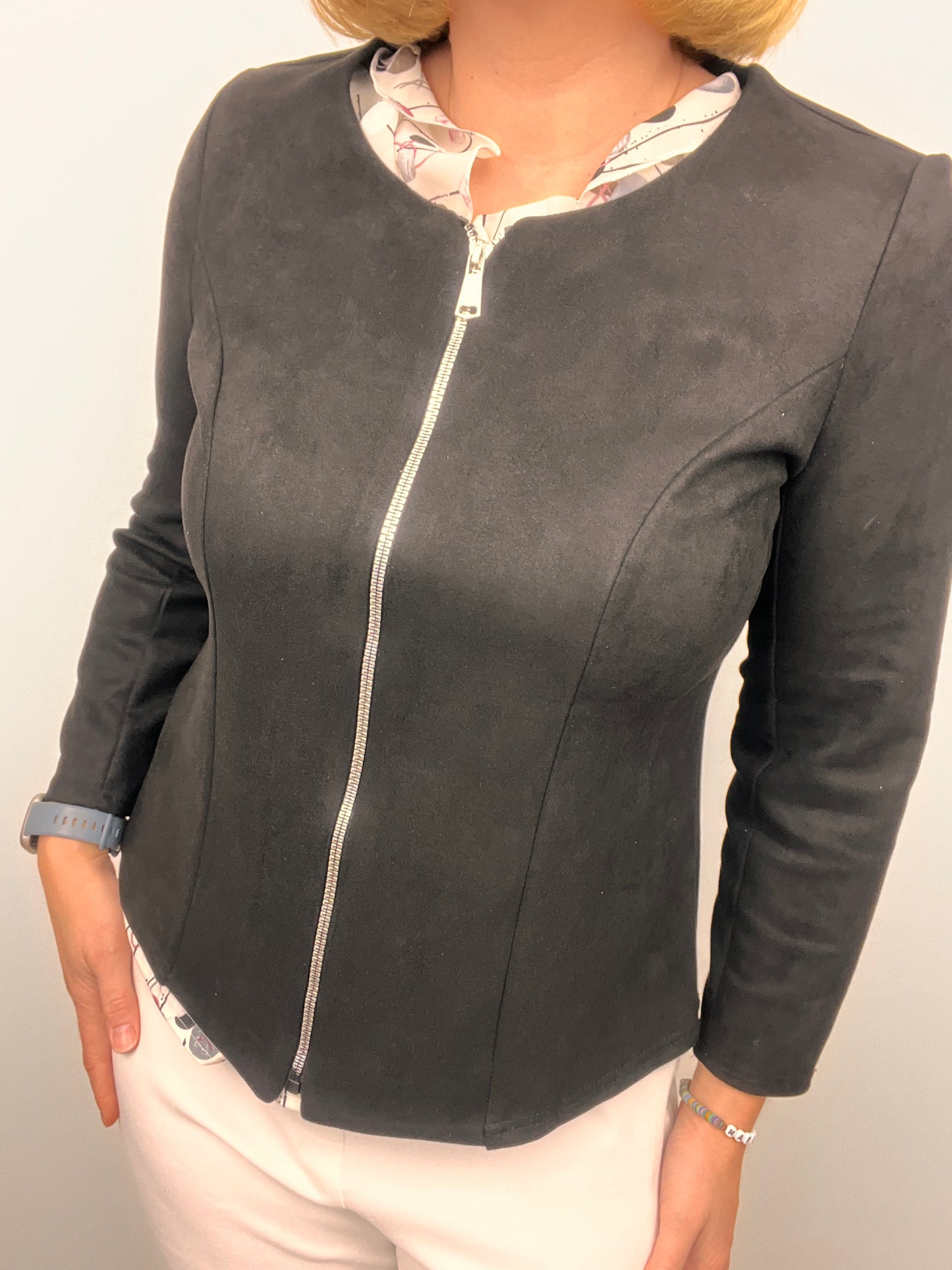 Faux Suede jacket black