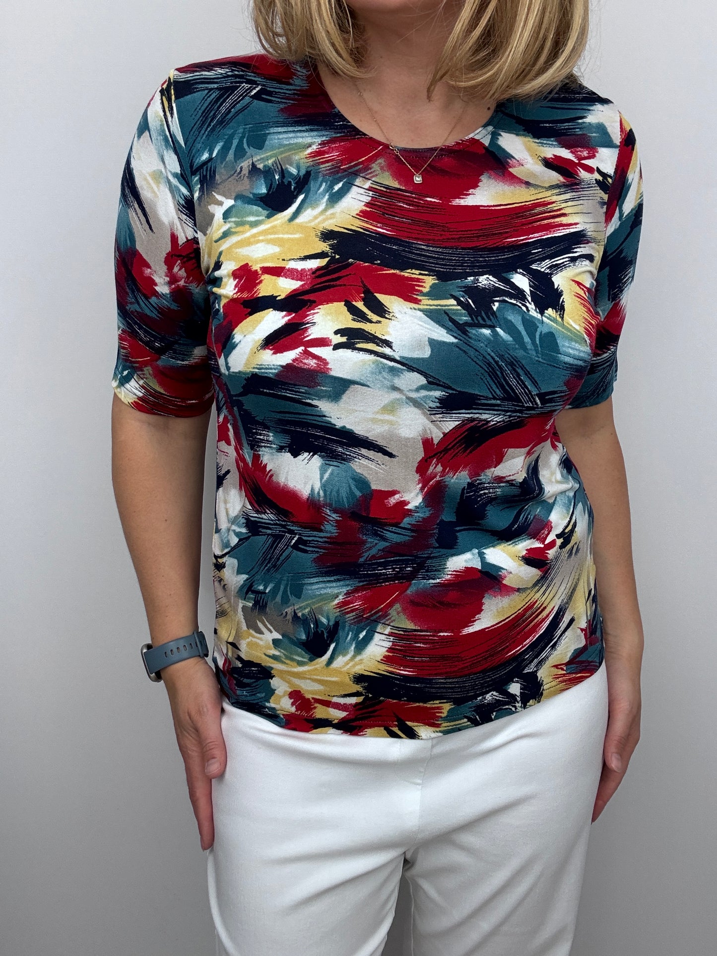 LILY cotton feel style top short sleeve