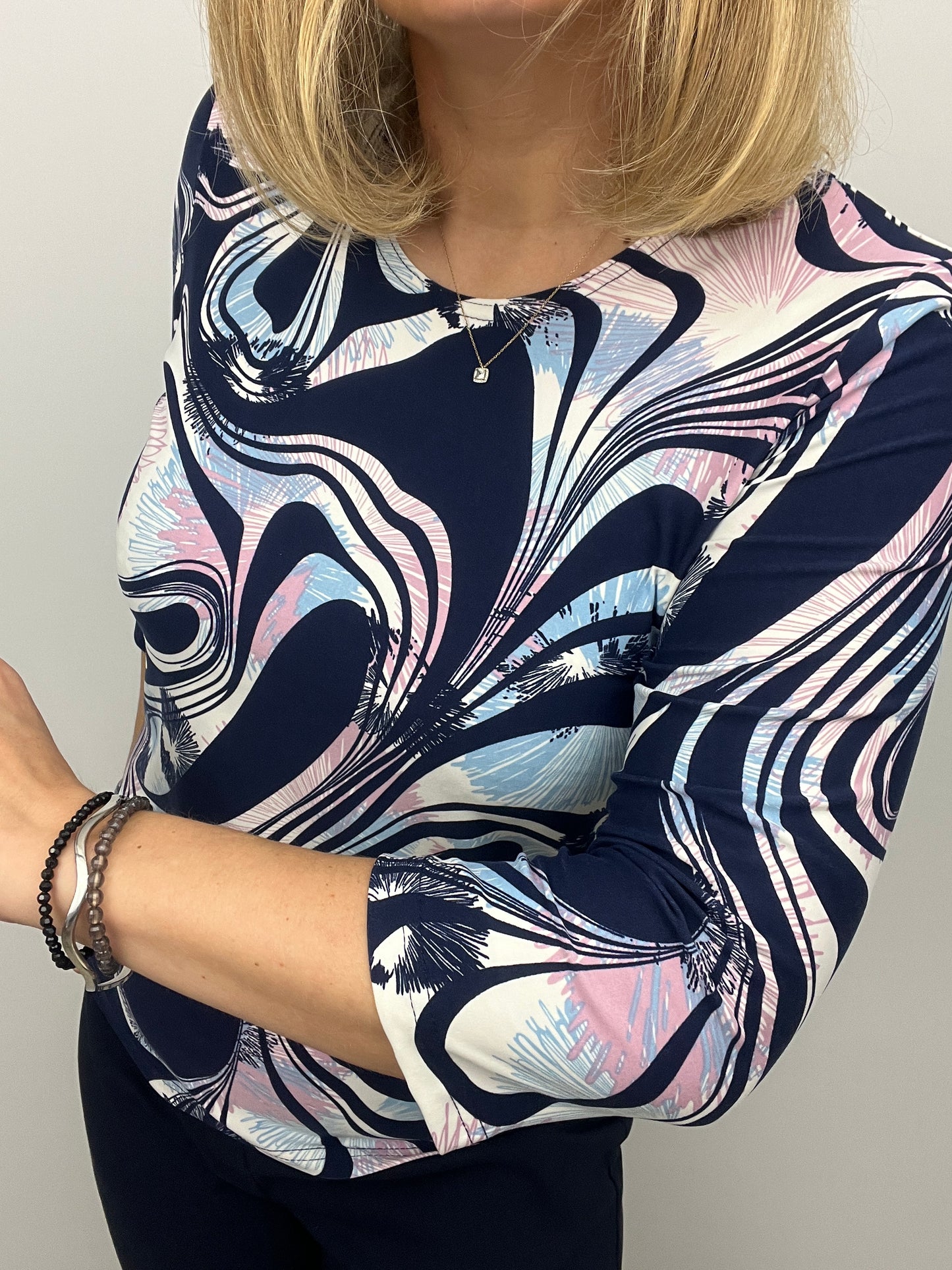 JACKIE peachy feeling style top 3/4 sleeves