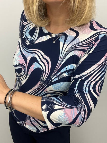 JACKIE peachy feeling style top 3/4 sleeves