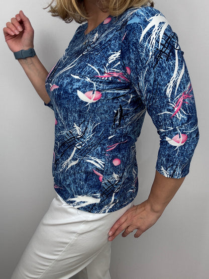 HARPER peachy feeling style top 3/4 sleeves