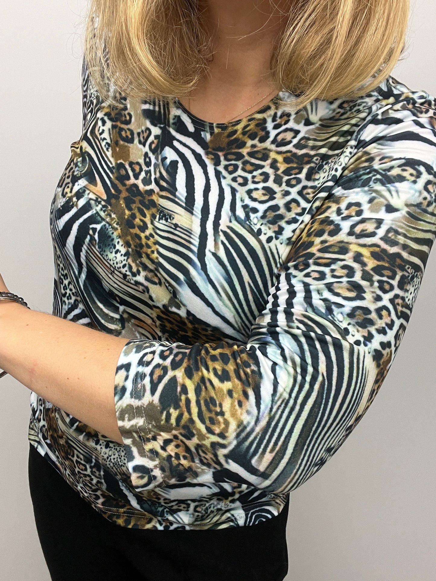 IRENE peachy feeling style top 3/4 sleeves