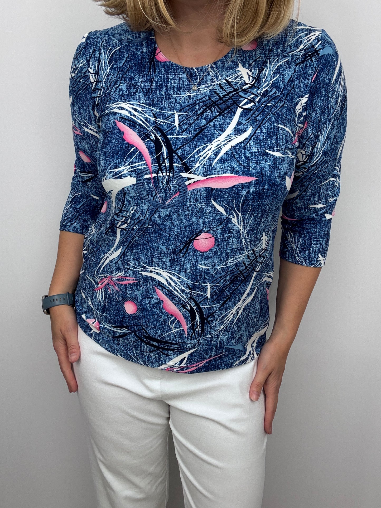 HARPER peachy feeling style top 3/4 sleeves