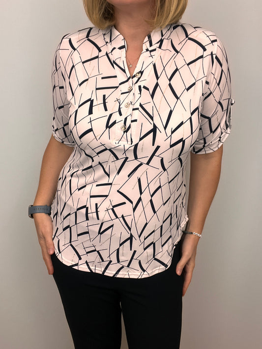 DEBRA stand-up collar blouse