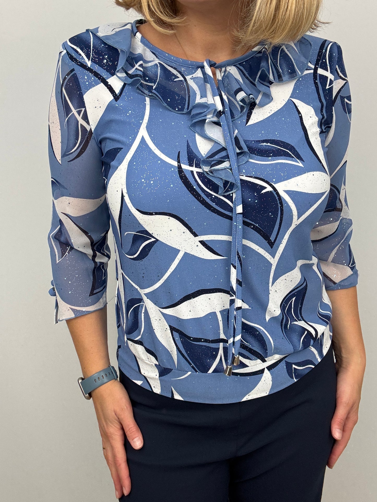 ANDREA ruffle top