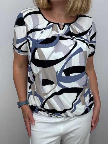 CELESTE top with gently elasticated hem
