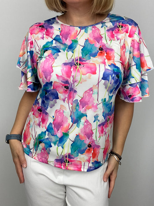MAYA flutter sleeves top
