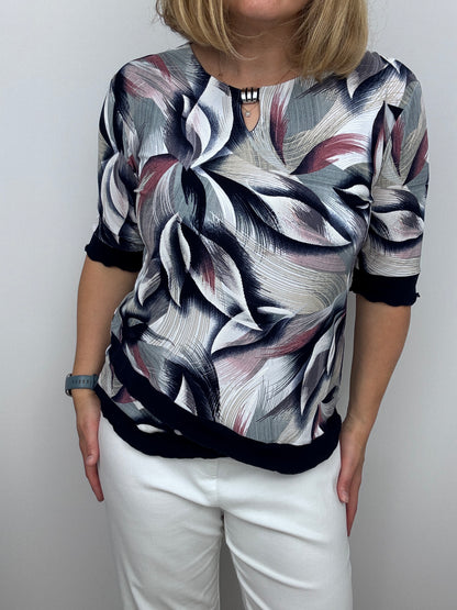 DANIELLE keyhole neckline top