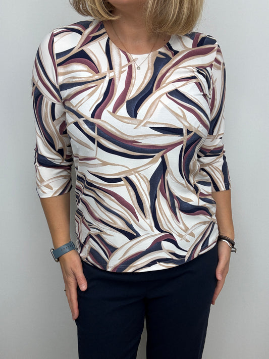 LENA peachy feeling style top 3/4 sleeves