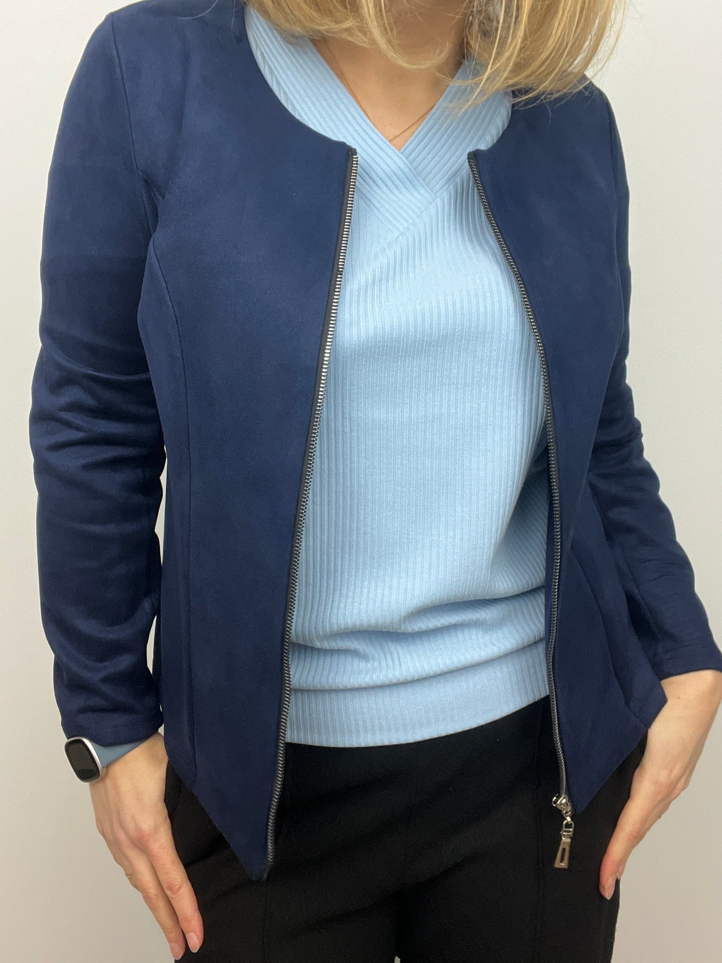 Navy Suedette jacket