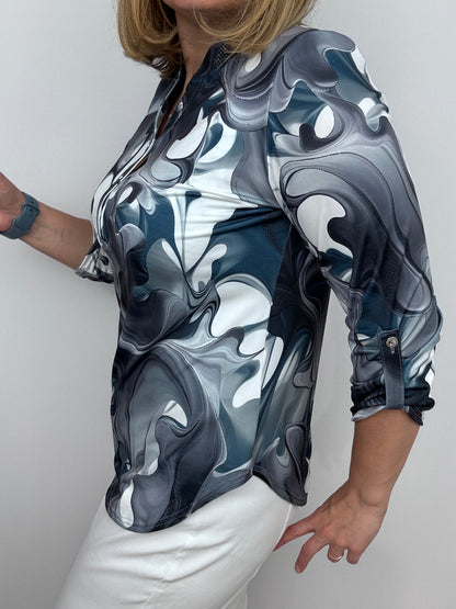 PENELOPE stand-up collar blouse