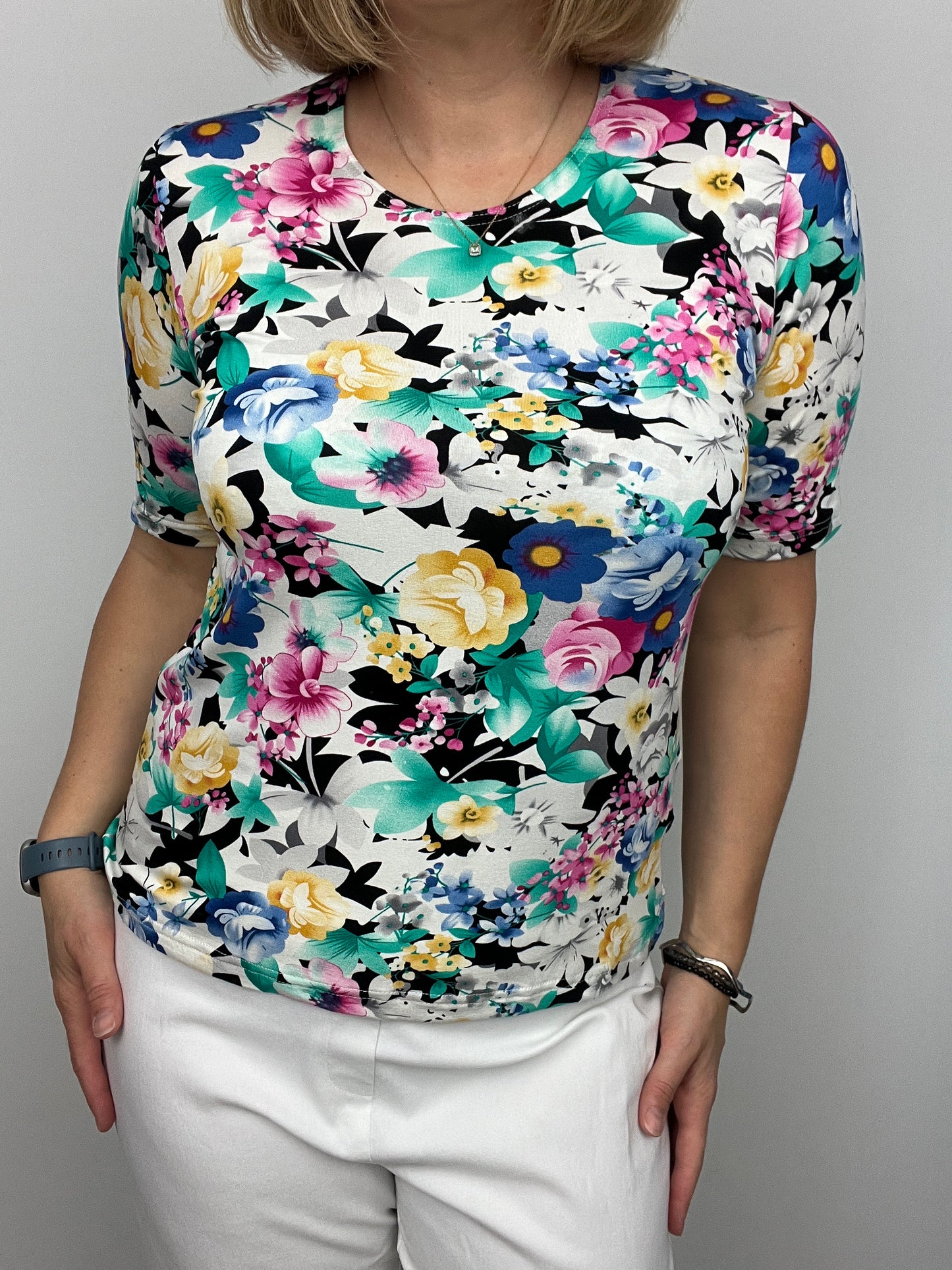 FLOWER BOUQUET cotton feel style top