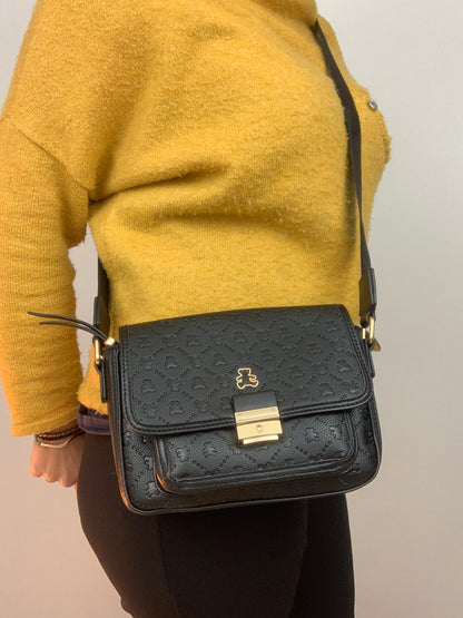 FLORENCE - vegan faux leather crossbody bag with wide strap