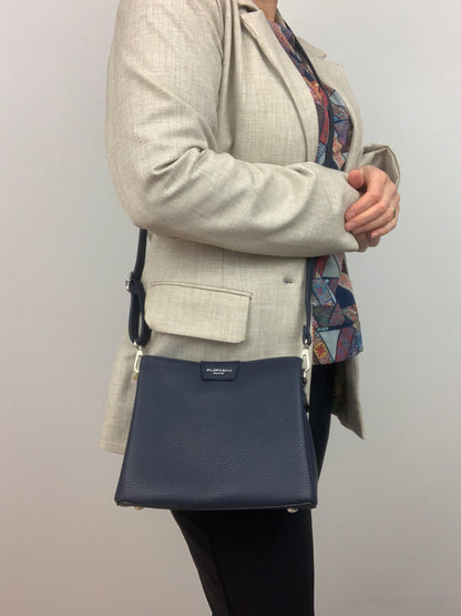 Amsterdam navy faux leather crossbody/ shoulder handbag I Selective Ireland