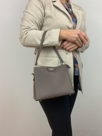 Amsterdam taupe faux leather crossbody/ shoulder handbag I Selective Ireland