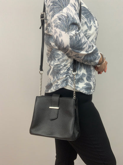 MILAN BLACK - Italian Genuine leather shoulder bag