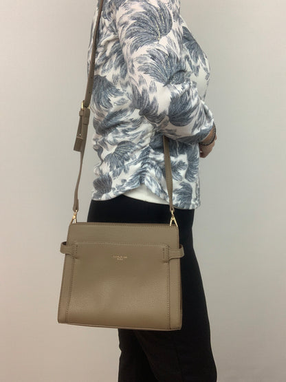 RHODE ISLAND TAUPE - quality faux leather shoulder/crossbody handbag