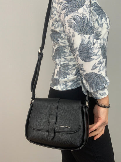 ZURICH BLACK - Faux leather crossbody bag