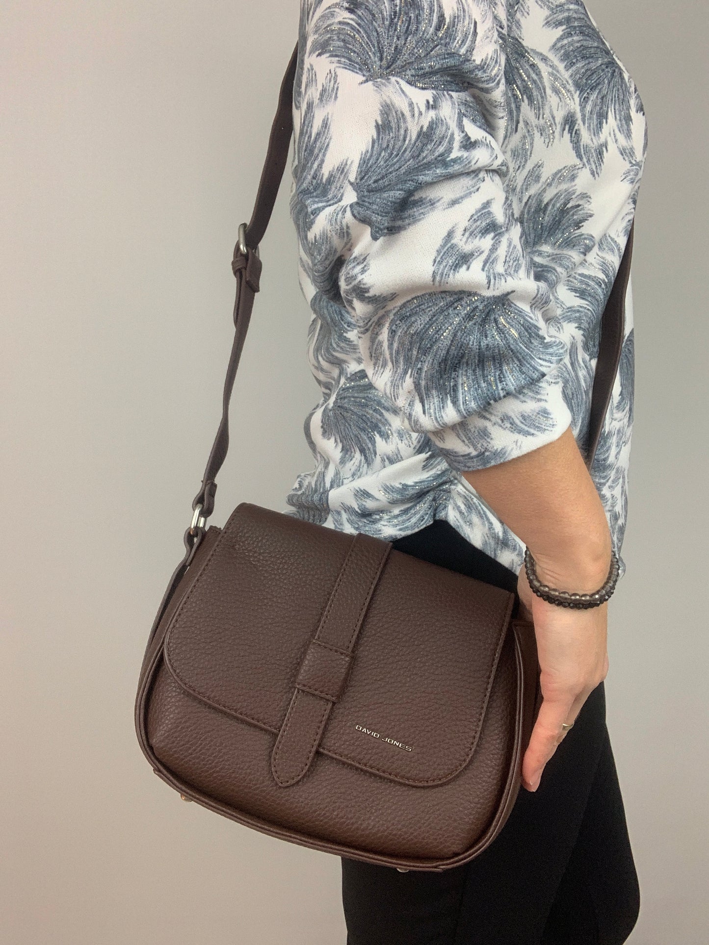 ZURICH BROWN - Faux leather crossbody bag