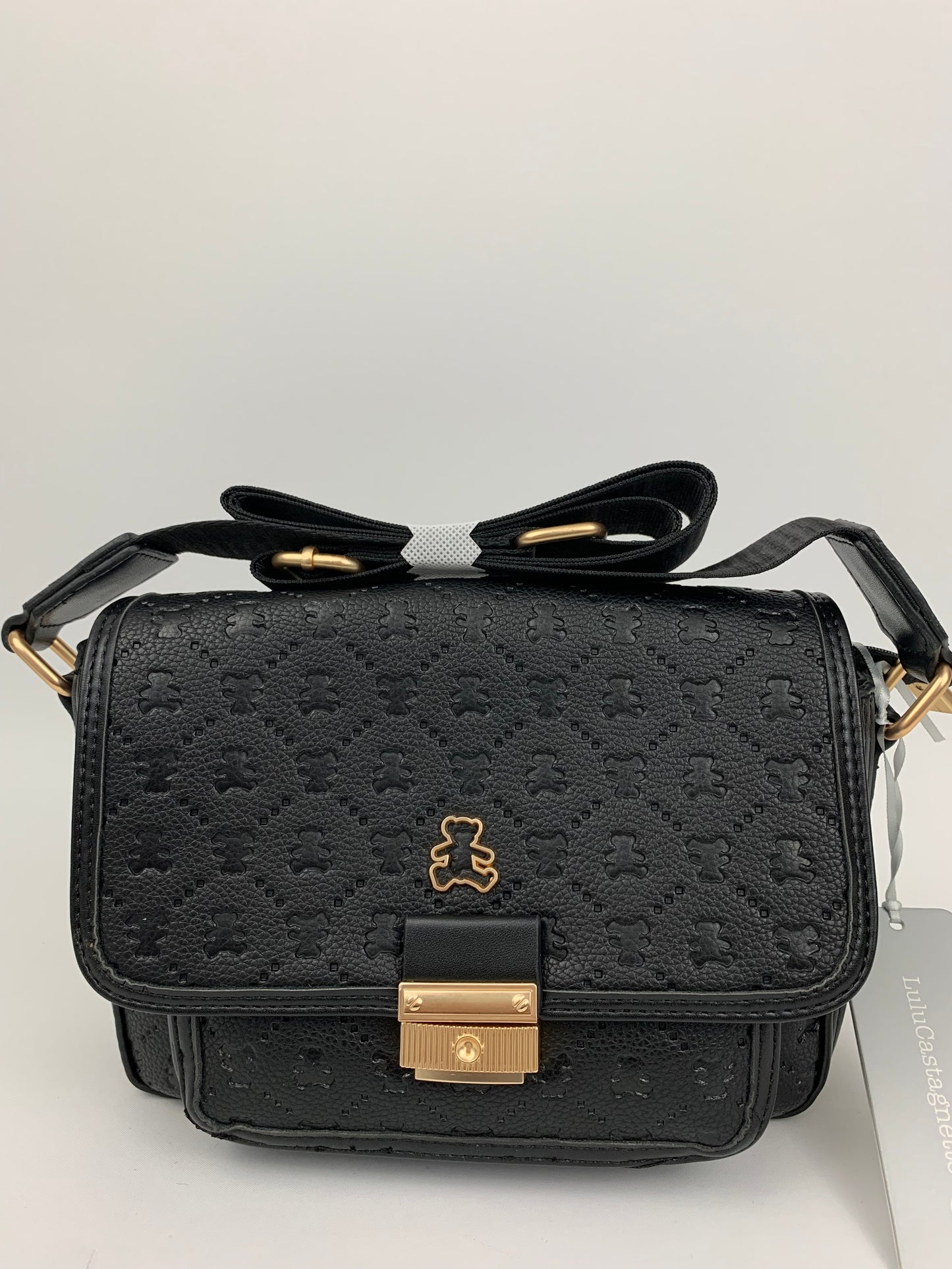 FLORENCE - vegan faux leather crossbody bag with wide strap